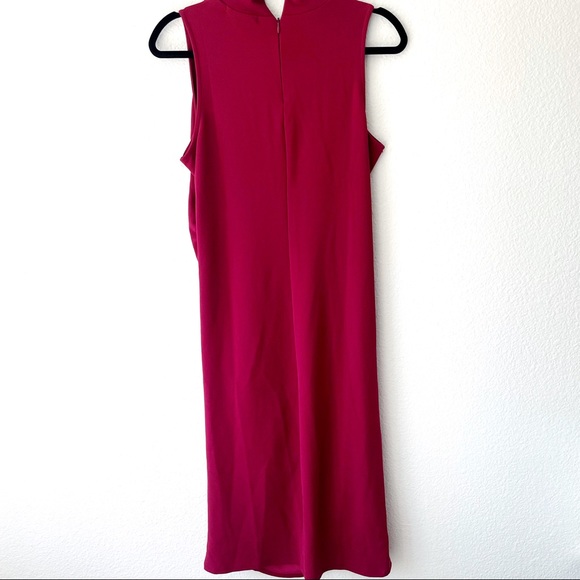 Chelsea28 mock neck sheath midi dress berry pink - Picture 12 of 13